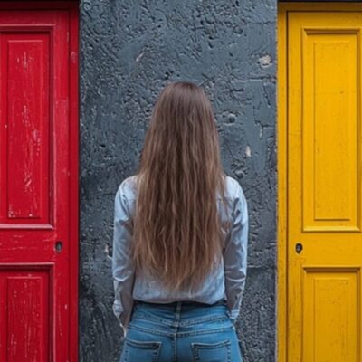 червоні двері, жовті двері