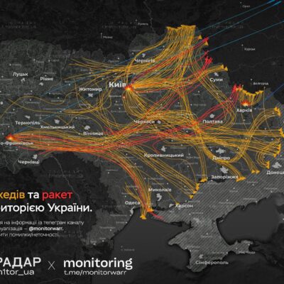 мапа польоту ракет