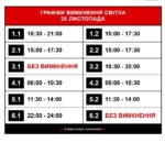 графік вимкнення світла