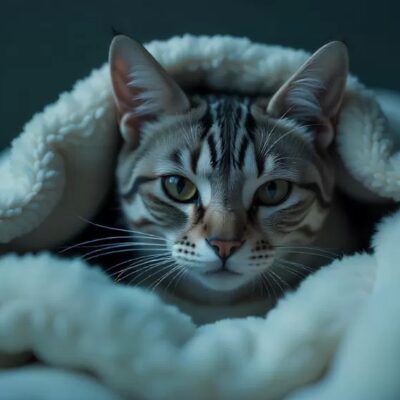 кіт під пледом