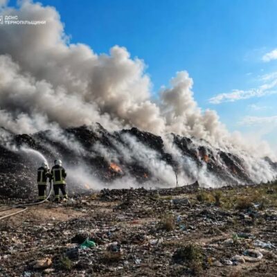 пожежа на сміттєзвалищі у Малашівцях