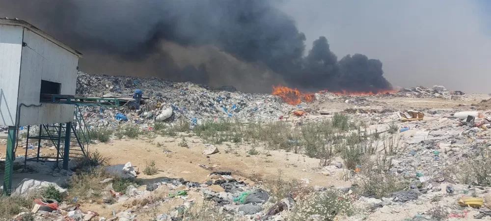 пожежа сміттєзвалища